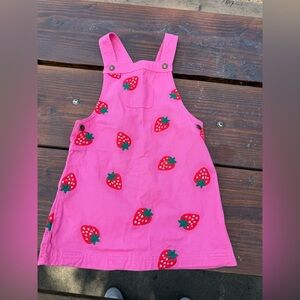 Girl’s Isaac Mizrahi Pink Strawberry embroidery cotton‎ dress size 6
